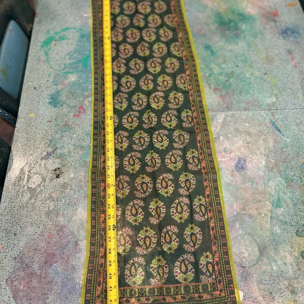 70s Sheer Paisley Scarf